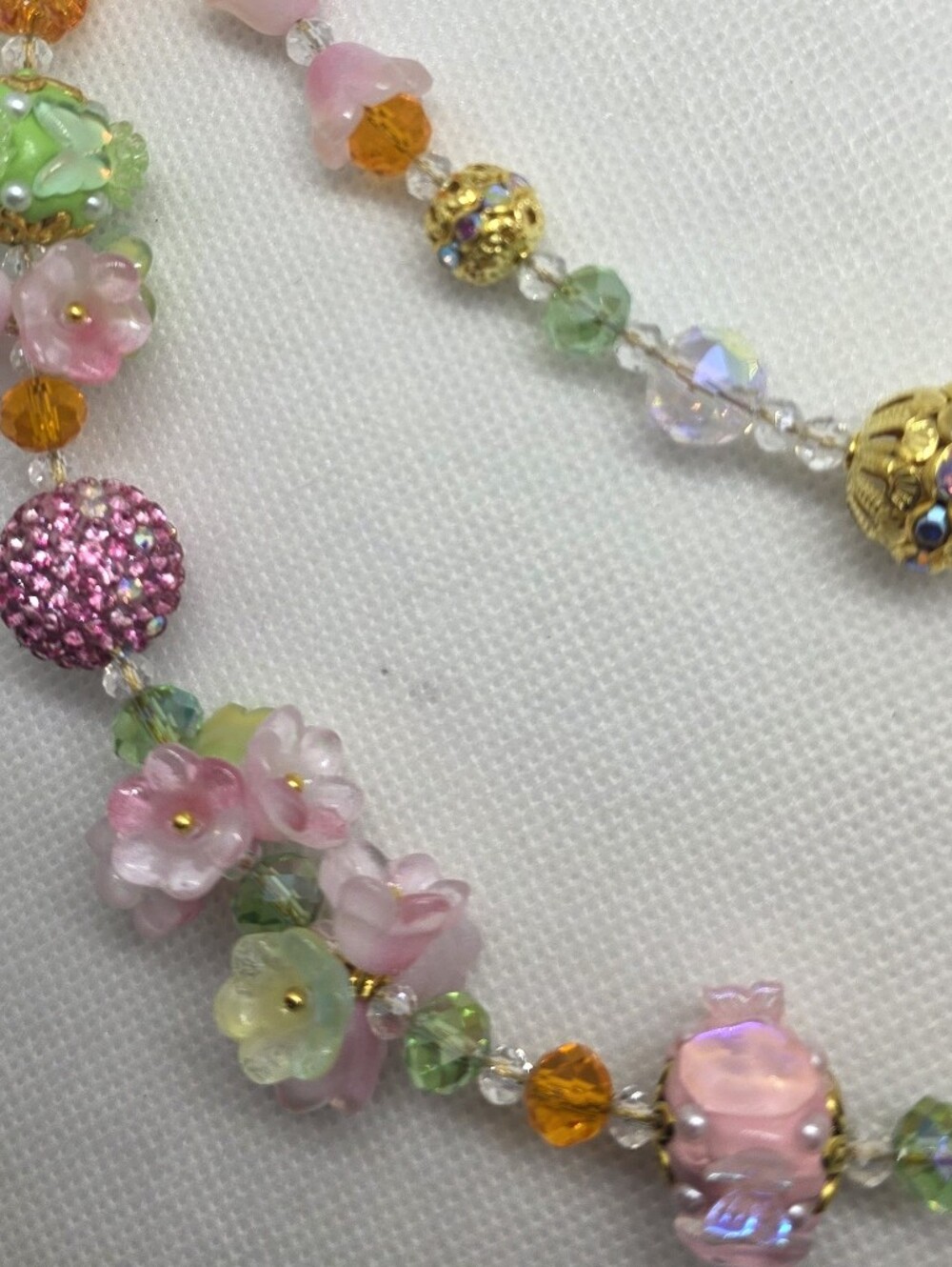 Pink Butterfly Beads Crystal Bag Charm - Picture 4 of 6